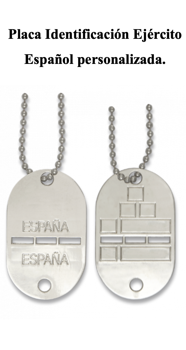 CHAPA EJÉRCITO ESPAÑOL PERSONALIZADA